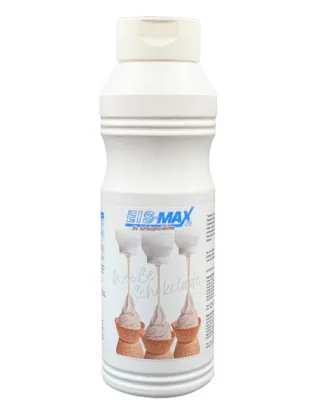 Eismax Wei&szlig;e Schokolade Topping 1 Kg Quetschflasche
